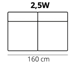 2,5-zits met zonder armen - Vegas 160x97 cm | Het Anker