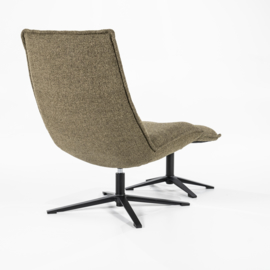  95594 | Fauteuil Marcus met voetenbank - groen baquer | Eleonora