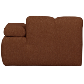 377459/60-RM | Mojo chaise longue element (links of rechts) - bouclé roestbruin melange | WOOOD