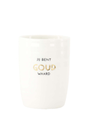 Koffiemok jij bent goud waard - wit/goud | Zusss