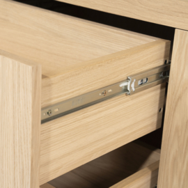 96289 | Kabinet Helsinki 200x220cm 2-delig 4-drs. 2 laden - naturel | Eleonora