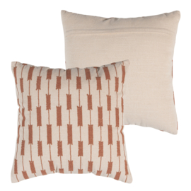 377781-R | Zena kussens (set van 4) - roze/roestbruin | WOOOD