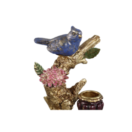 734945 | Birdie candleholder S - bird on a branch | PTMD - Begin november verwacht!