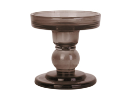 PT3731BR | Candleholder Glass Art small - Chocolate brown | Present Time