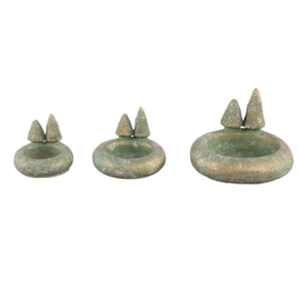 729409 | Lesli candleholder M - green | PTMD