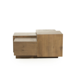 96387 | Salontafel Quinten vierkant - bruin | Eleonora