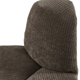 377901- B | Mojo eetbank hoek rond rugleuning - rib bruin | WOOOD