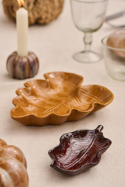 92287-14 | Bowl leaf shaped - honey | Ib Laursen 