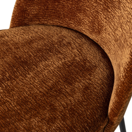 800816-MB | Vogue eetkamerstoel - 3D Chenille midden bruin | BePureHome