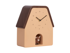 KA6162LB | Wall Clock Highland Cow Cuckoo - Latte brown | Karlsson by Present Time - Medio oktober verwacht!