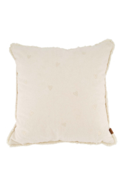 Kussen velvet hartjes  45x45cm - off white | Zusss -  Wordt verwacht!