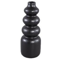 713213 | Trina ceramic vase bubbly shape L - black | PTMD