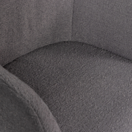 373685-G | Juno draaistoel - bouclé midden grijs | WOOOD Exclusive