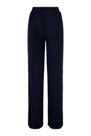 Broek van crinkle stof - donkerblauw | Zusss