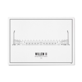 Poster Koning Willem II Stadion - 21x30cm | WIJCK.