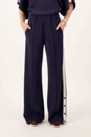 Wijde jogger met bies - donkerblauw | Zusss 