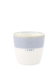 Espressomok lucky - lichtblauw/wit | Zusss