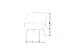 800748-T | Vogue fauteuil - fluweel Teal | BePureHome
