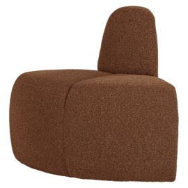 377901- RM | Mojo eetbank hoek rond rugleuning - boucle roestbruin | WOOOD
