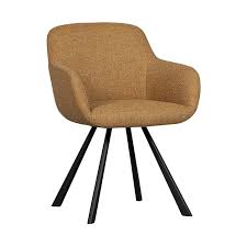 373685-C | Juno eetkamerstoel - geweven stof curry melange | WOOOD Exclusive - SHOWROOMMODEL (alleen afhalen!)