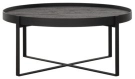 HI 301191 | Salontafel Pluto zwart small - Ø80 cm  | DTP Home