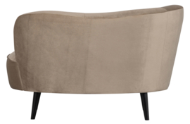 340475-KG | Sara lounge fauteuil links - fluweel khaki | WOOOD