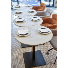 377345 | Bistro vierkante buisvoet - metaal matzwart 72x50x50 cm | WOOOD
