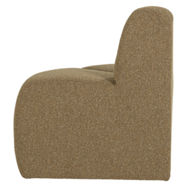 377901- GM | Mojo eetbank hoek rond rugleuning - boucle geelbruin | WOOOD