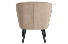 375690-KG | Sara fauteuil - fluweel khaki | WOOOD