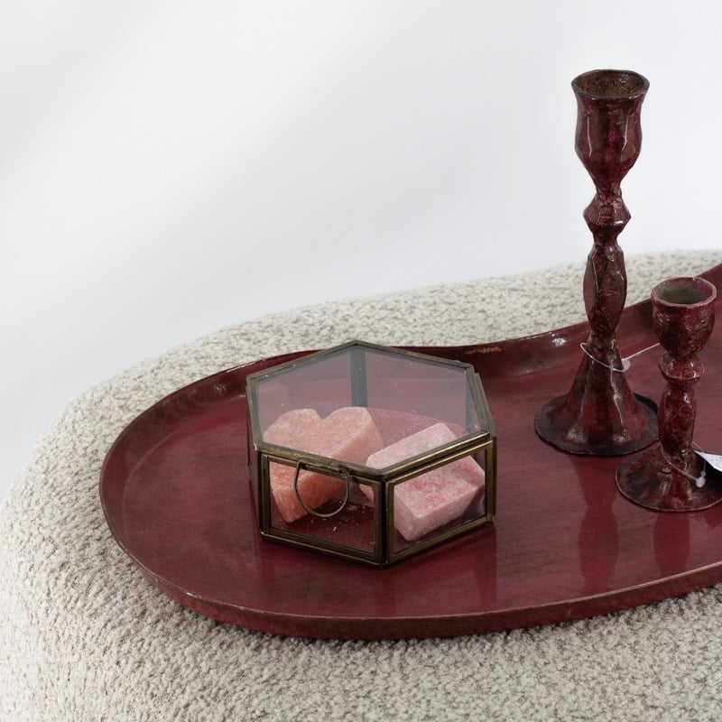 DB1371 | Metalen dienblad kidney M - roze | HomeBound by KY