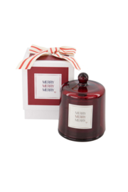 Geurkaars in glas met stolp merry - rood | Zusss - Binnenkort verwacht!