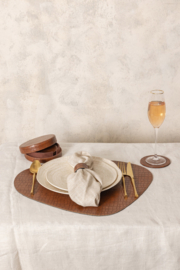 736576 | Delcia round coasters S/6 - brown | PTMD