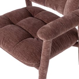 378090-R | Loom draaifauteuil - chenille structuur oudroze | WOOOD