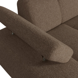 377459/60-BM | Mojo chaise longue element (links of rechts) - bouclé bruin melange | WOOOD