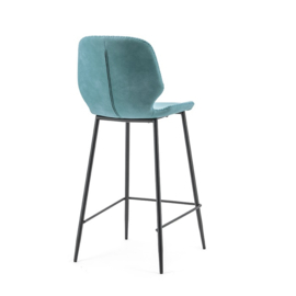 0896 | Bar chair Seashell high - blue | By-Boo