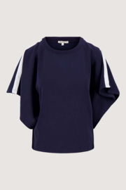 Top met vlindermouw - donkerblauw | Zusss 