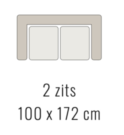 2-zits bank - SOOF 100x172 cm | Sevn