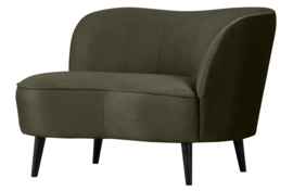 340476-156 | Sara lounge fauteuil rechts - fluweel warm groen | WOOOD