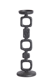 6064912 | Kandelaar Ø12x40 cm CADIZ - mat zwart | Light & Living