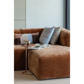 377565-NB | Laon kussens (set van 3) - velvet naturel/blauw | WOOOD