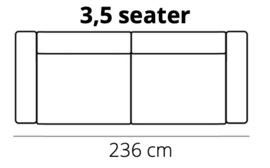 3,5-zits bank - Vegas 236x97 cm | Het Anker