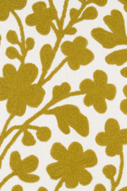 Kussen bloemen embroidery  45x45cm - wit/oker | Zusss - Binnenkort verwacht!!