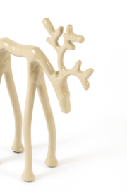 7623082 | Ornament 15x6x20 cm DEER - shiny sand | Light & Living - Wordt verwacht!