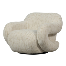 377484-N | Folke draaifauteuil - chenille naturel melange | WOOOD