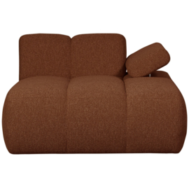 377459/60-RM | Mojo chaise longue element (links of rechts) - bouclé roestbruin melange | WOOOD
