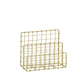 29900AB | Iron wire letter organizer - gold | Madam Stoltz