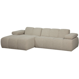 377464-EM | Mojo chaise longue bank links - bouclé beige melange | WOOOD 