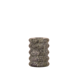 734809 | Bazil marble canlde holder S - moss green | PTMD