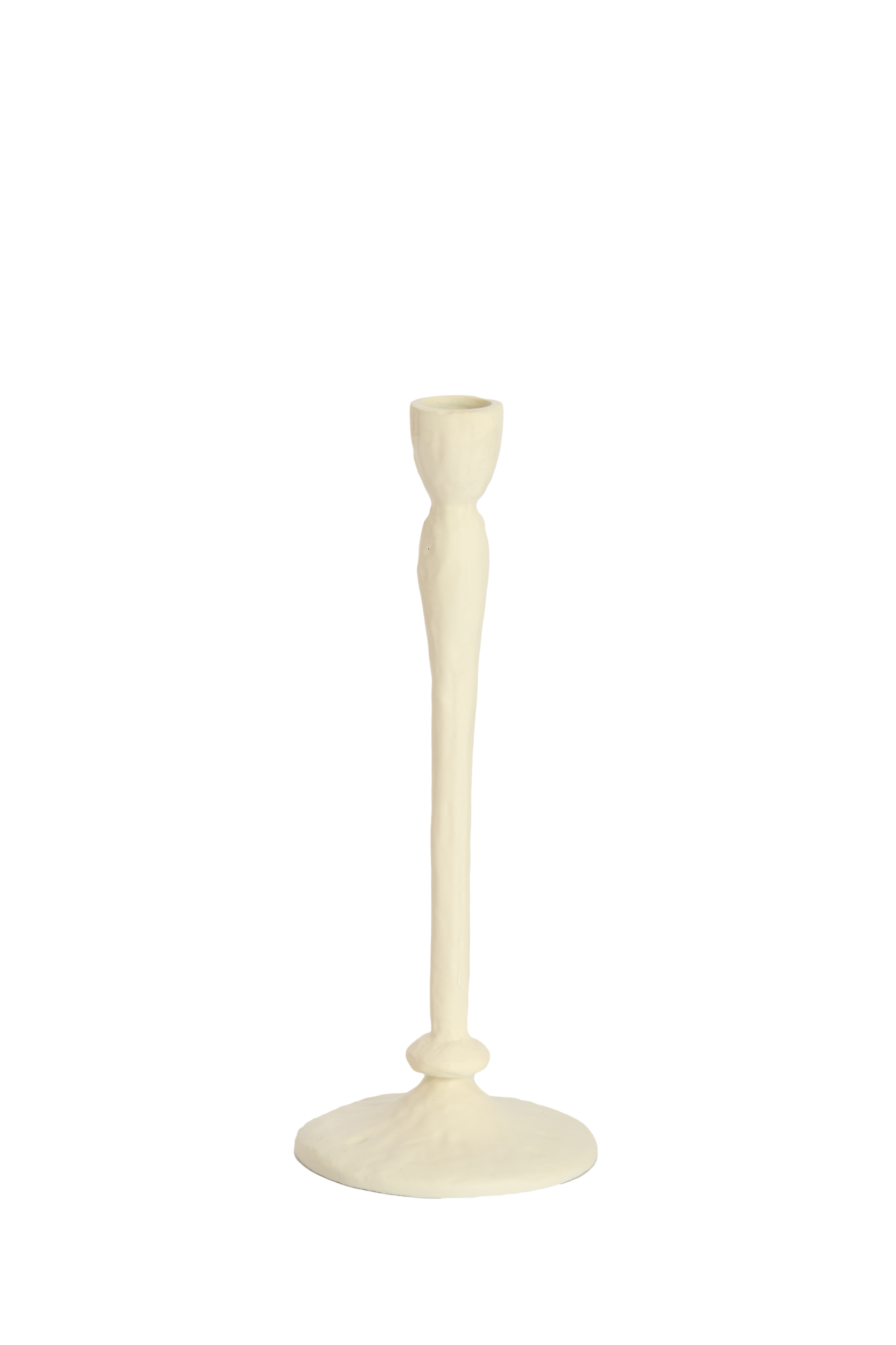 6080143 | Kandelaar Ø10x25 cm ASOLO - mat crème | Light & Living