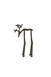 7623118 | Ornament 15x6x25 cm DEER - mat bruin/brons | Light & Living - Wordt verwacht!